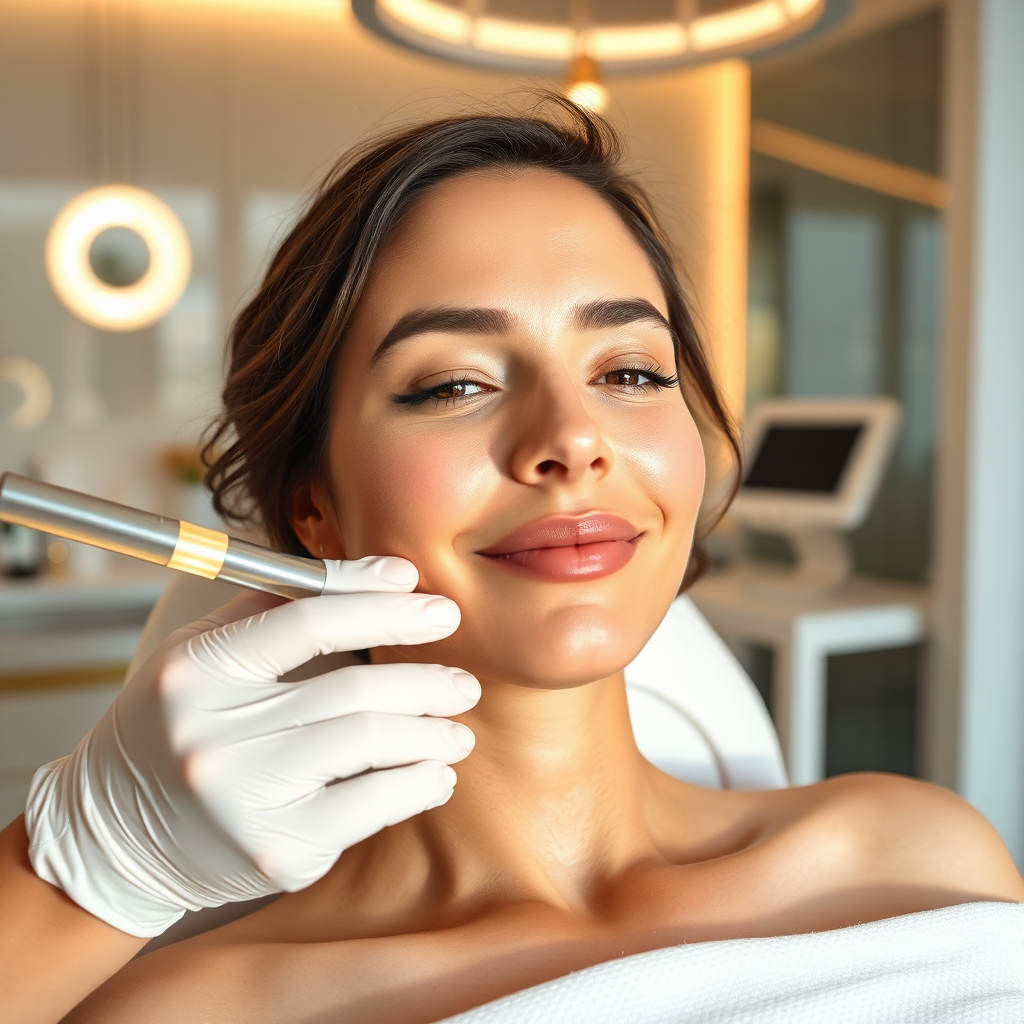 Luxurious skincare treatment close-up